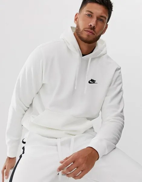 Белая худи унисекс Nike Club