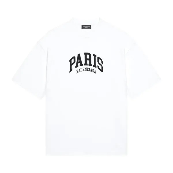 Футболка Balenciaga Cities Paris T-Shirt Medium Fit 'White', белый