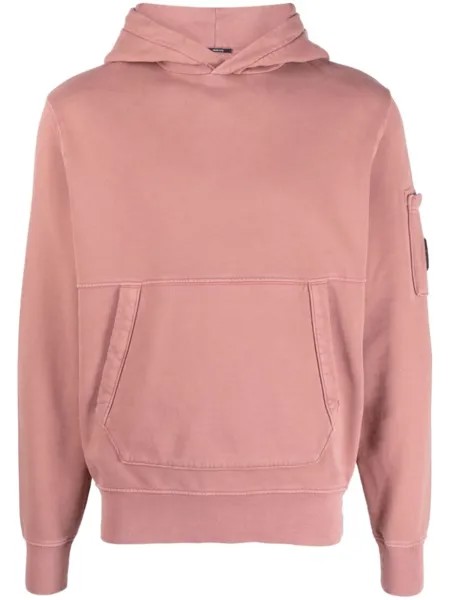C.P. Company Diagonal Lens-detail fleece hoodie, розовый