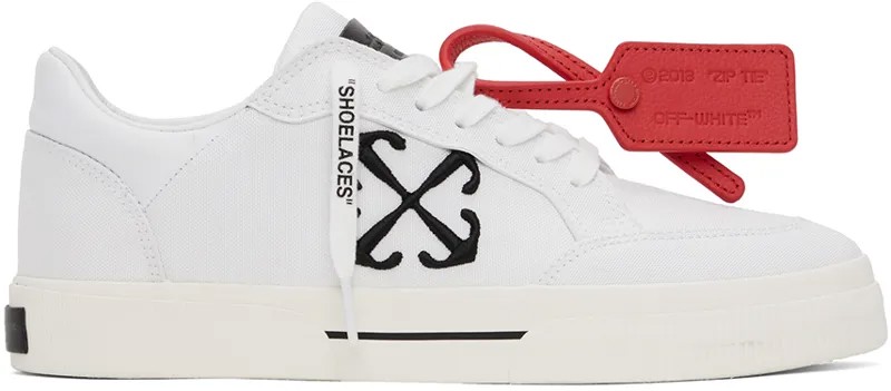 Белые кроссовки New Low Vulcanized Off-White, цвет White black