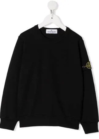 Stone Island Junior толстовка с нашивкой-логотипом