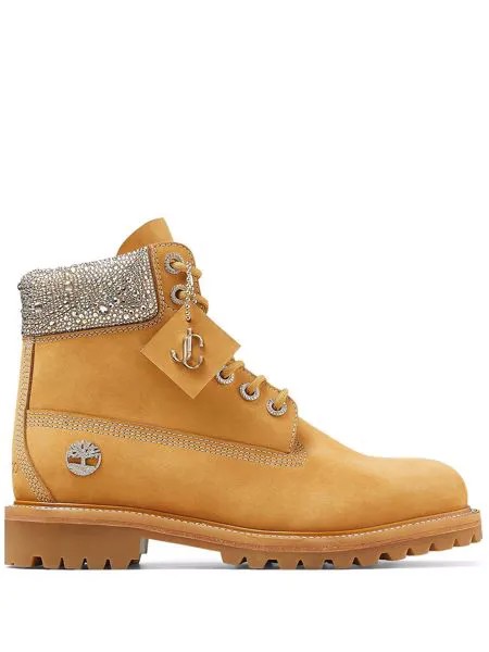 Jimmy Choo декорированные ботинки из коллаборации с Timberland