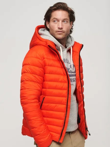 Утепленная куртка Fuji Sport с капюшоном Superdry, жирный оранжевый