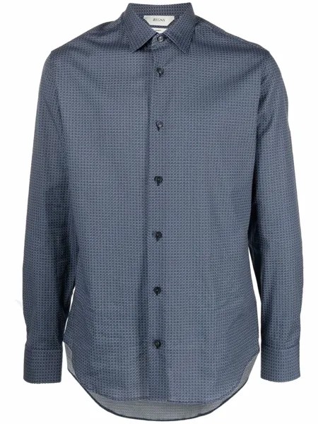 Ermenegildo Zegna XXX рубашка с геометричным принтом
