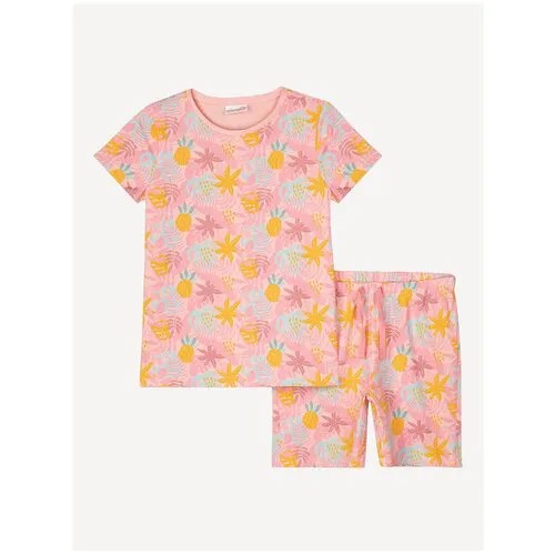 Пижама для девочки, COCCODRILLO, размер 140, цвет разноцветный