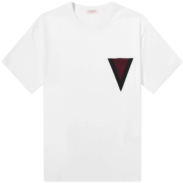 Футболка Valentino Large V Logo, белый