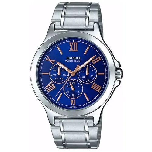 Наручные часы CASIO Collection MTP-V300D-2A, серебряный, синий