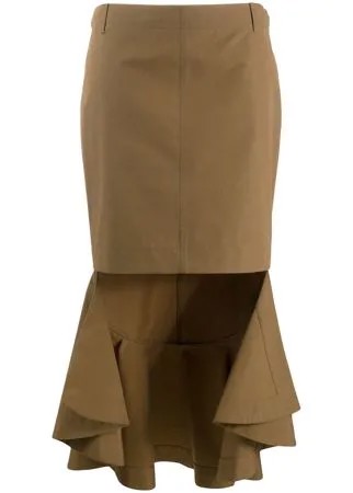 Givenchy юбка асимметричного кроя с оборками
