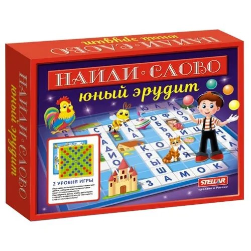 Настольная игра Stellar Найди слово. Юный эрудит 01155