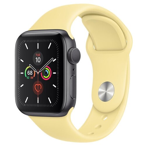 Умные часы Apple Watch Series 5 40мм, корпус из алюминия цвета «серый космос», спортивный браслет чёрного цвета