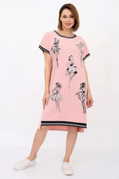 Платье трикотажное Болеро (розовое)