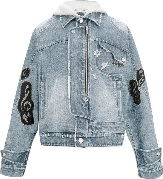 Куртка C2H4 Asymmetrical Layered Denim Jacket 'Faded Navy', синий