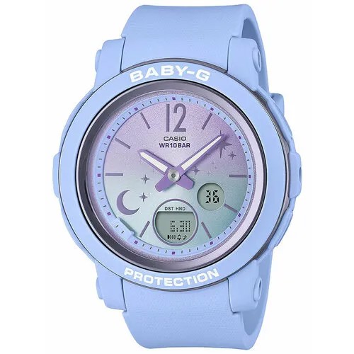 Наручные часы CASIO Baby-G, голубой, фиолетовый