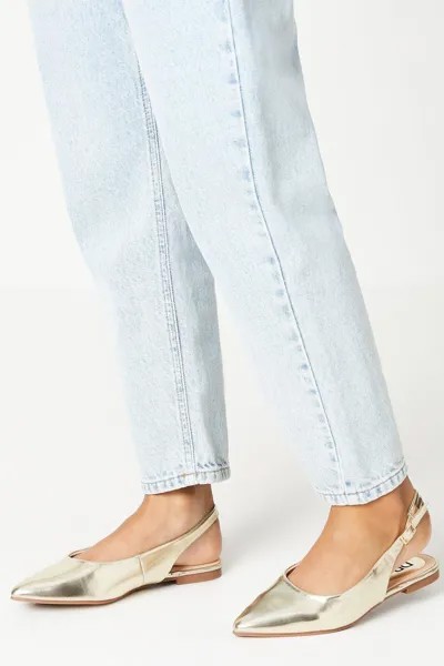 Туфли Pippins с заостренной пяткой на пятке Dorothy Perkins, золото