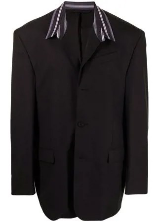 Balenciaga пиджак оверсайз с контрастным воротником