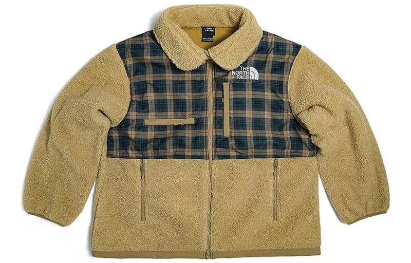 Бархатная куртка женская цвета хаки The North Face