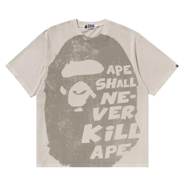 Футболка BAPE Big Ape Head, цвет слоновой кости