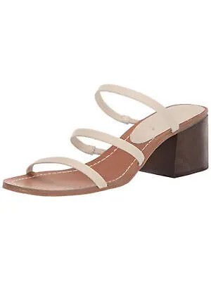 SPLENDID Женские бежевые кожаные босоножки на блочном каблуке Meli Toe Eggshell Slip On 8 M