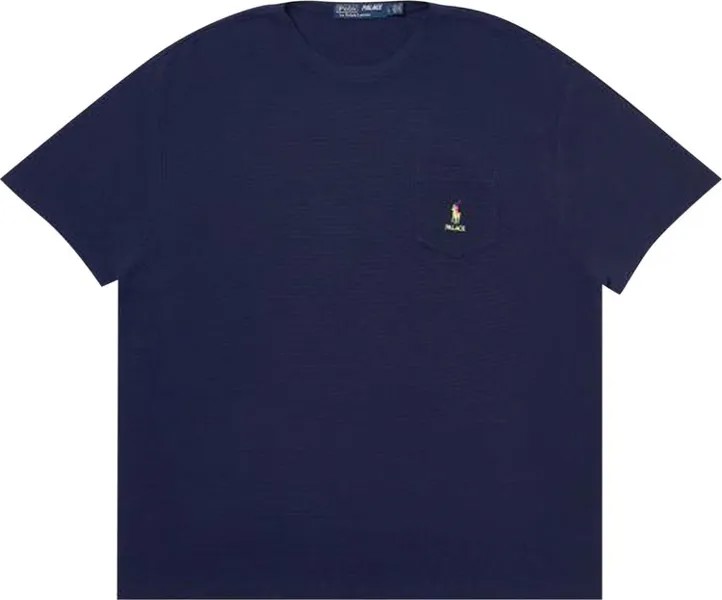 Футболка Palace Ralph Lauren Waffle Pocket Tee 'French Navy', синий