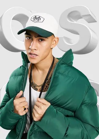 Белая бейсболка с вышитой эмблемой ASOS DESIGN-Белый