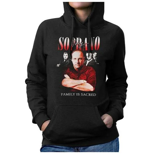 Толстовка / Худи Dream Shirts Тони Сопрано - Клан Сопрано Женский Черный 46 Размер