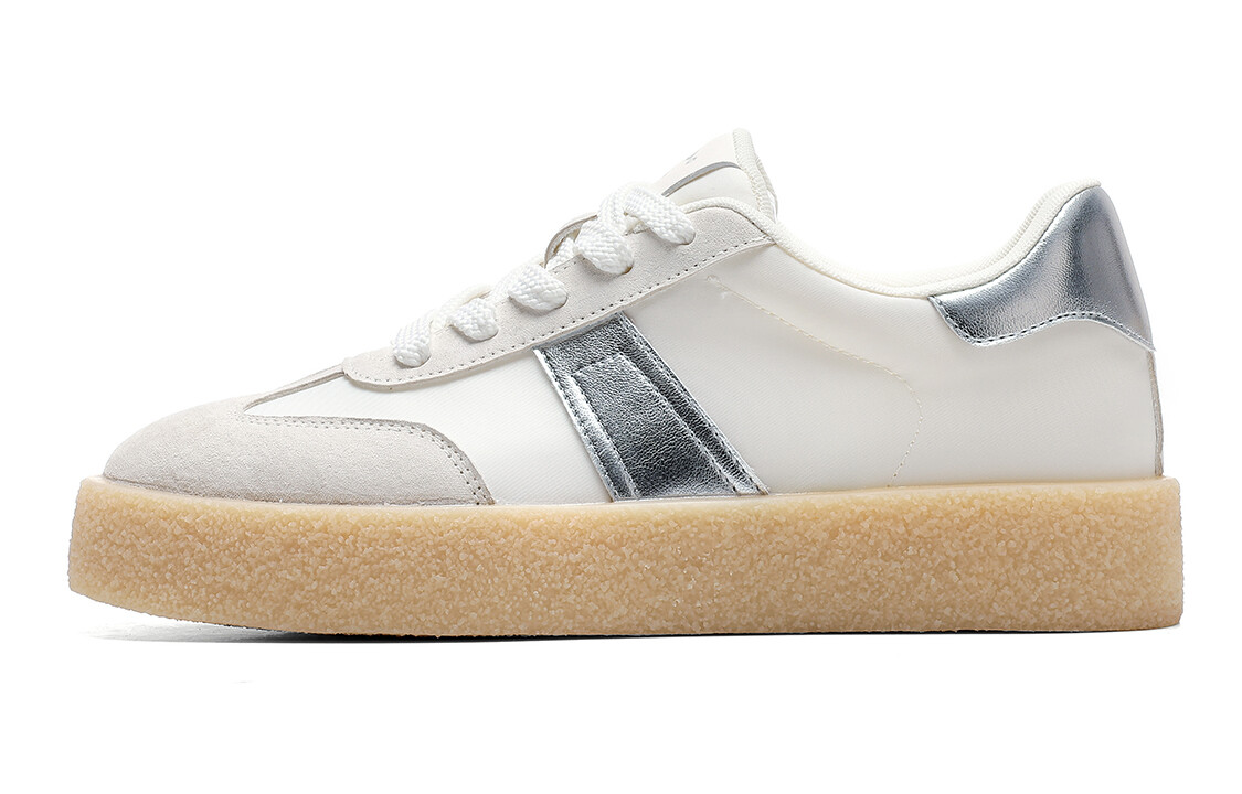 Кроссовки C°BANNER Skateboarding Shoes Women's Low-top Silver, серебряный