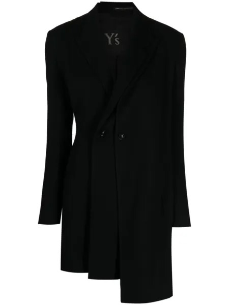 Y's asymmetric layered blazer, черный
