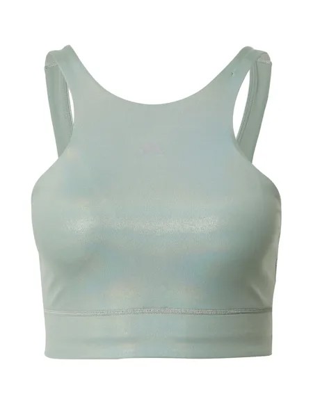 Спортивный бикини-топ Bralette Adidas Powerimpact Medium-Support Longline, пастельно-зеленый