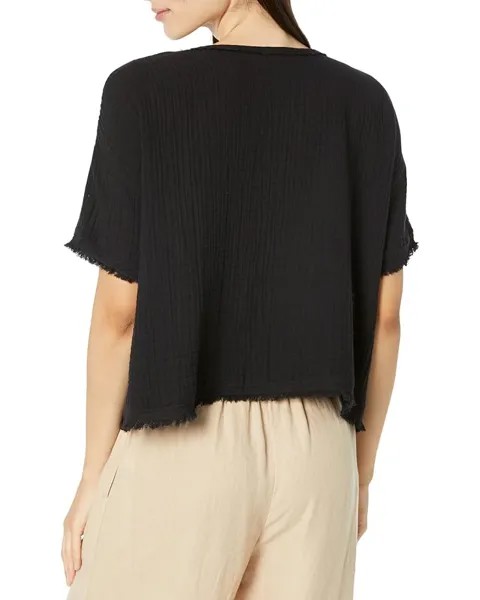 Топ Eileen Fisher Ballet Neck Boxy Top, черный