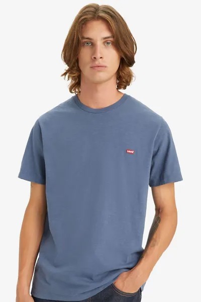 Хлопковая футболка с овальным вырезом Levi'S, синий