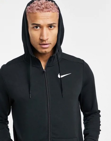 Черный флисовый худи Nike Training Dri-FIT-Черный цвет