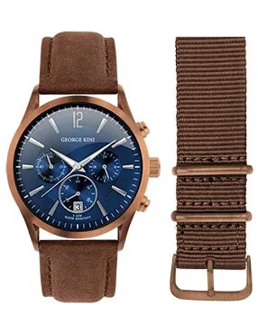 Fashion наручные  мужские часы George Kini GK.41.7.1BR.4S.1.16.0. Коллекция Gents Collection