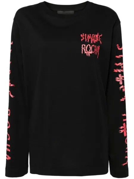 Simone Rocha футболка с логотипом, черный