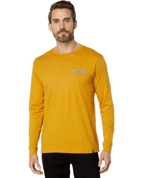 Футболка с длинным рукавом Rip Curl Shred Till Dead Long Sleeve Tee, цвет Mustard