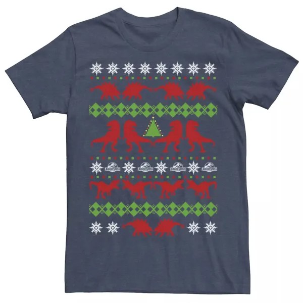 Мужская футболка-свитер Jurassic World Dino Ugly Holiday Licensed Character