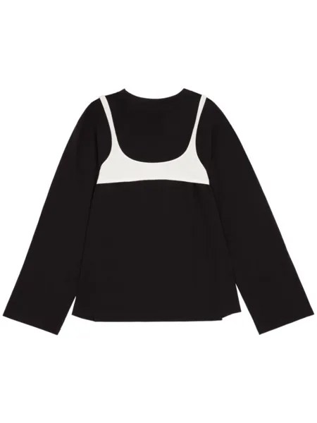MM6 Maison Margiela футболка с логотипом, черный