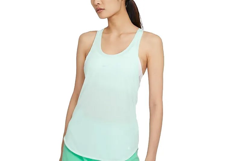 Женская майка Nike Dri Fit Breathe Running, рубашка мятно-зеленая CZ9608-394 СРЕДНЯЯ