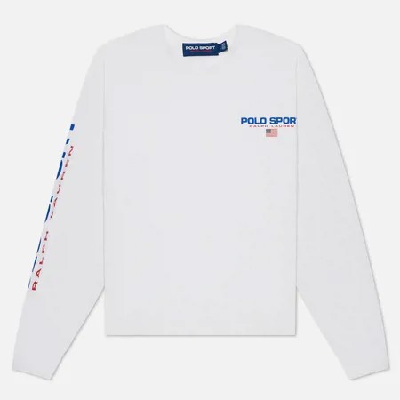 Женский лонгслив Polo Ralph Lauren Polo Sport Cropped Crew Neck, цвет белый, размер XS