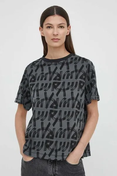 Хлопковая футболка G-Star Raw, серый
