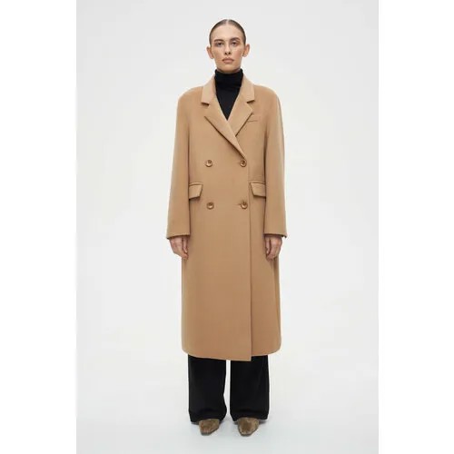 Пальто práv.da, размер XL, горчичный, коричневый