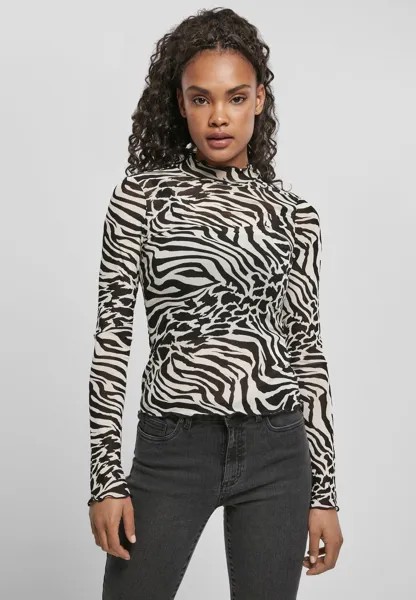 Футболка с длинным рукавом Longsleeve Urban Classics, цвет white/black