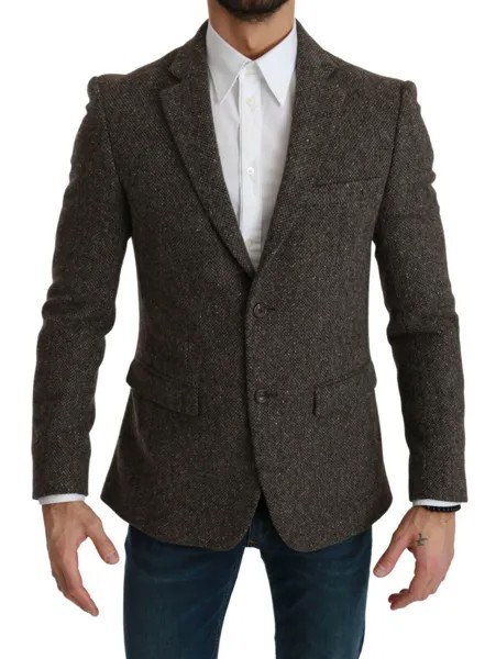 DOLCE - GABBANA Блейзер Шерстяной коричневый пиджак Деловое пальто IT48 / US38 / M Рекомендуемая розничная цена 1700 долларов США