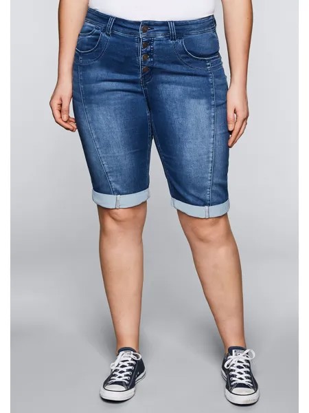 Джинсы sheego Bermudas, цвет blue Denim