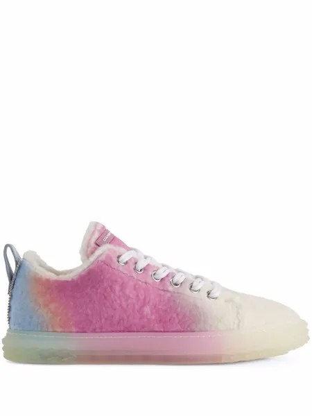Giuseppe Zanotti фактурные кеды Blabber с эффектом омбре, розовый