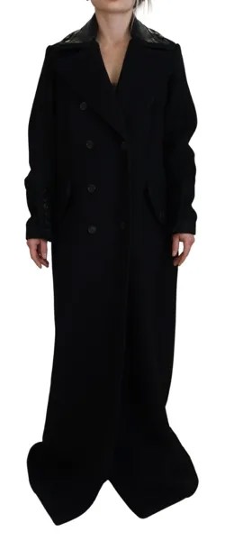 Куртка DSQUARED2 Черное двубортное женское длинное пальто IT38/US4/XS Рекомендуемая цена: 1500 долларов США