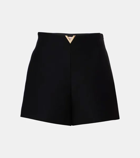 Шорты VGold Crepe Couture Valentino, черный