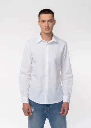 Рубашка мужская Modis M202M00013 белая 52
