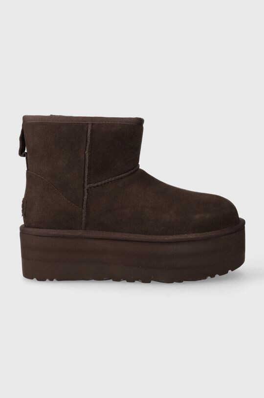 Замшевые зимние ботинки UGG Classic Mini Platform Ugg, коричневый