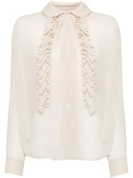 Comme Des Garçons Comme Des Garçons рубашка с оборками, нейтральный цвет