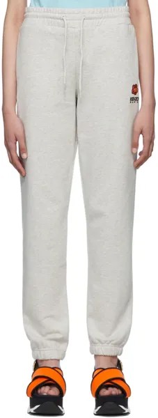 Серые брюки для отдыха с цветочным принтом Kenzo Paris Boke